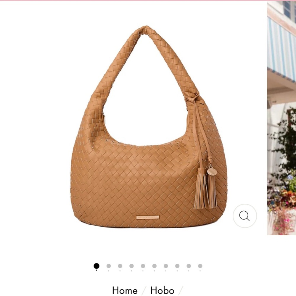 Poppy and Peonies woven hold all camel